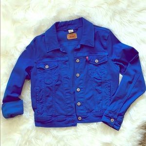 Royal blue jeans jacket